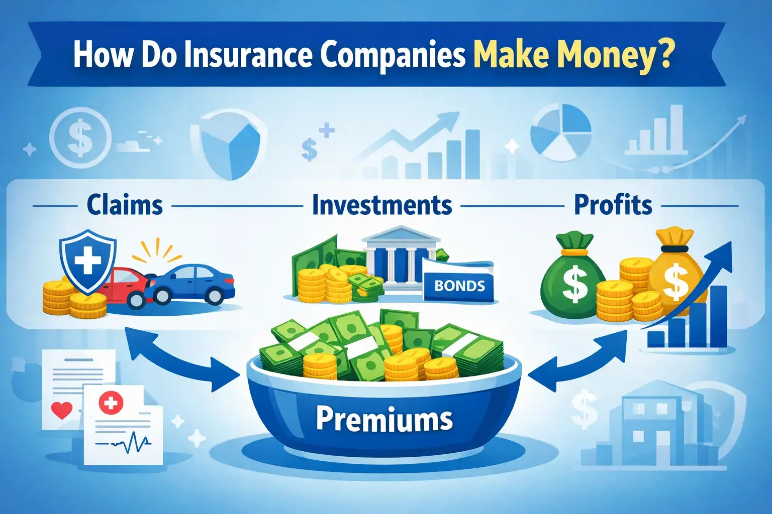 How do insurance companies make money?
