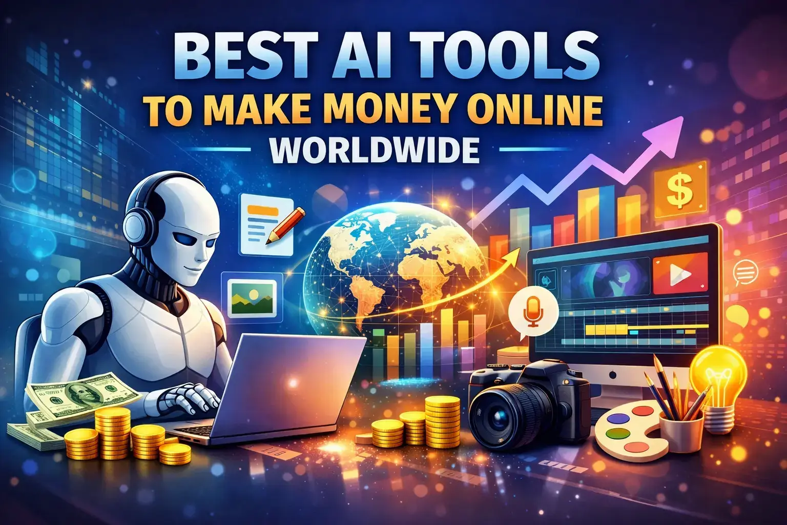 Best AI Tools to Make Money Online Worldwide
