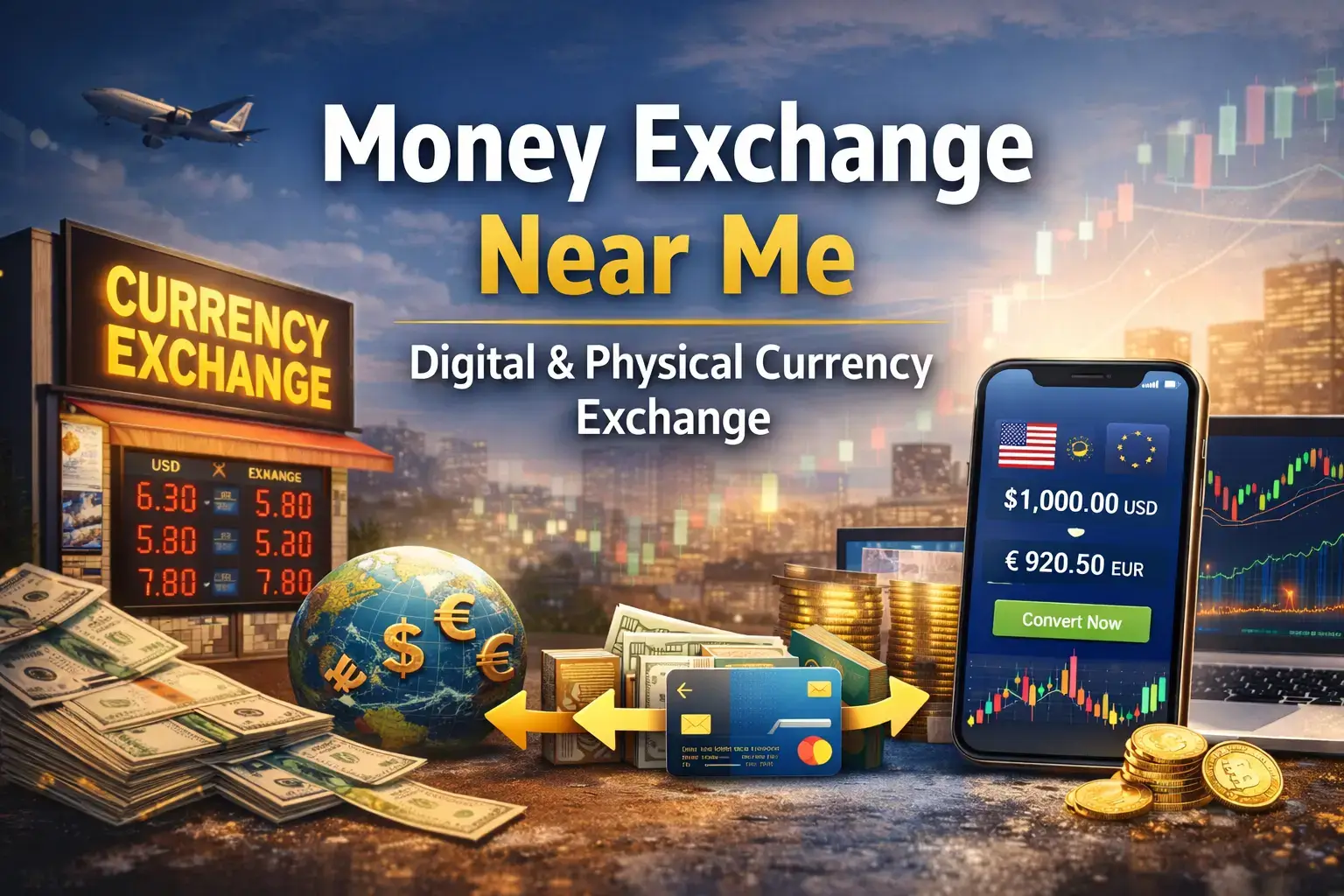 Money exchange digital and physical options