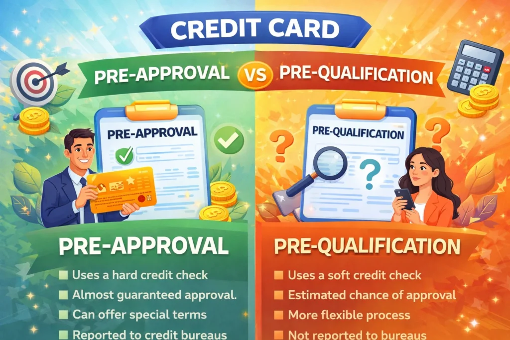 Credit card pre-approval vs pre-qualification